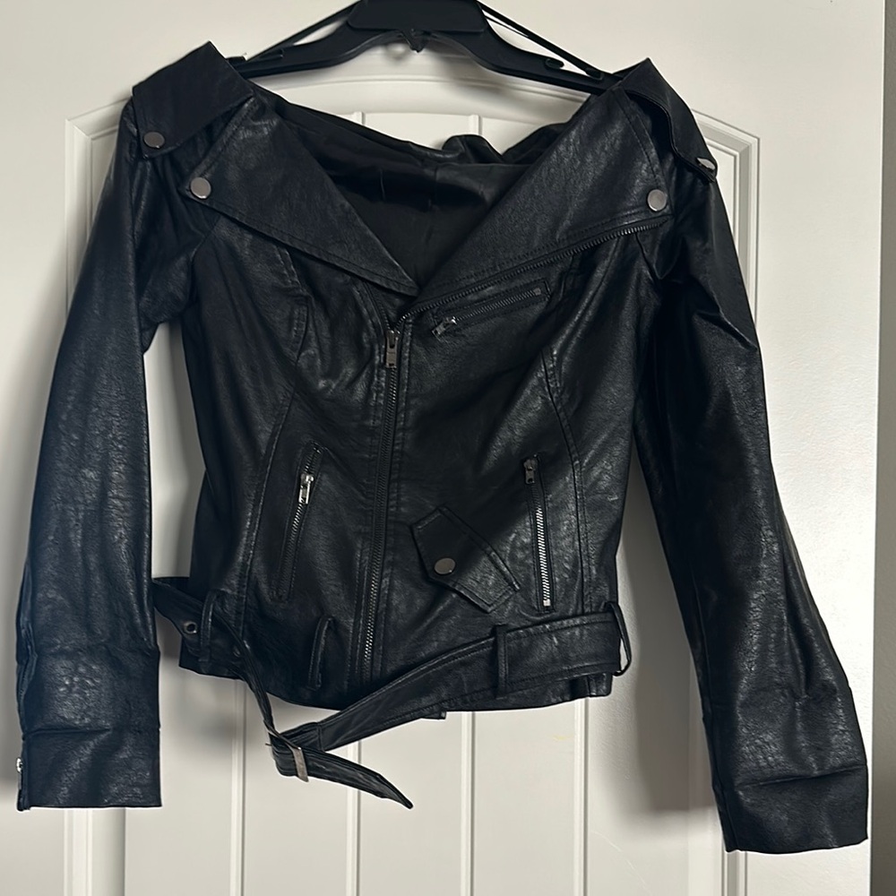 Black Faux Leather Jacket